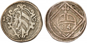 NÜRNBERG. - Stadt. 
Dreier 1568. Kellner 172, Slg. Erl. - ss