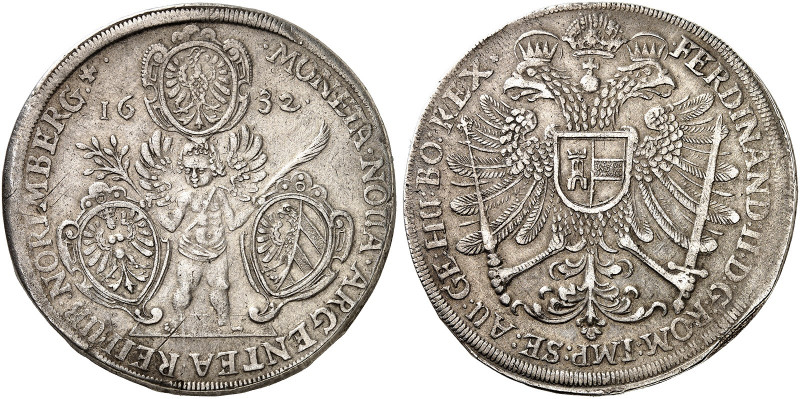 NÜRNBERG. - Stadt. 
Taler 1632, mit Titel Ferdinand II. Dav. 5651, Kellner 245,...
