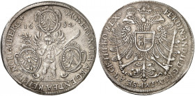 NÜRNBERG. - Stadt. 
Taler 1632, mit Titel Ferdinand II. Dav. 5651, Kellner 245, Slg. Erl. 425 kl. ZE, ss
