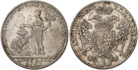 NÜRNBERG. - Stadt. 
Konventionstaler 1763, mit Titel Franz I., auf den Frieden von Hubertusburg. Dav. 2488, Kellner 340, Slg. Erl. 714 Rdf., ss