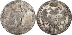 NÜRNBERG. - Stadt. 
Konventionstaler 1765, mit Titel Franz I. Dav. 2488, Kellner 341, Slg. Erl. 715 f. Kr., ss+ / f. vz