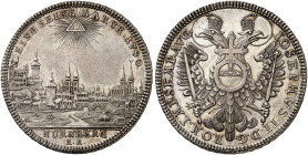 NÜRNBERG. - Stadt. 
Konventionstaler 1780, mit Titel Joseph II. / Stadtansicht. Dav. 2494, Kellner 344e, Slg. Erl. 762 vz