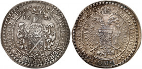OETTINGEN. Ludwig Eberhard, 1622-1634. 
Taler 1623, mit Titel Ferdinand II. Dav. 7136 A, Löffelh. 205 l. justiert, min. korrodiert, f. vz
