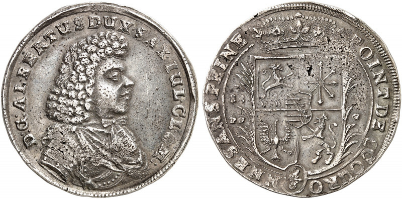SACHSEN - COBURG. Albrecht III., 1680-1699. 
2/3 Taler 1686, Coburg. Dav. 836, ...