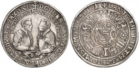 SACHSEN - COBURG - EISENACH. Johann Casimir und Johann Ernst, 1572-1633. 
Taler 1602, Coburg. Dav. 7426, Schnee 183, Grasser 102, Slg. Mers. - ss
