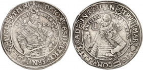 SACHSEN - COBURG - EISENACH. Johann Casimir und Johann Ernst, 1572-1633. 
Taler 1624, Saalfeld. Dav. 7431, Schnee 190, Grasser 202b, Slg. Mers. 2966 ...