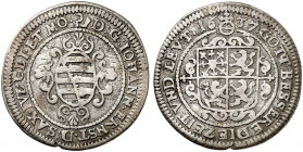 SACHSEN - COBURG - EISENACH. Johann Ernst, 1633-1638. 
Groschen 1637, Coburg. Grasser 276, Slg. Mers. 3034 ss