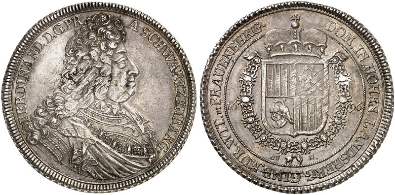 SCHWARZENBERG. - Fürstentum. Ferdinand Wilhelm Eusebius, 1683-1703. 
Taler 1696...