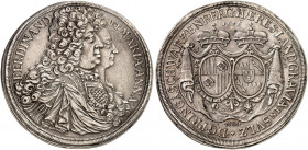 SCHWARZENBERG. - Fürstentum. Ferdinand Wilhelm Eusebius, 1683-1703. 
Taler 1696, Kremnitz. Dav. 7702, Tannich 11 min. Hksp., ss - vz