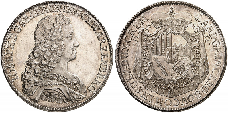 SCHWARZENBERG. - Fürstentum. Joseph Adam, 1732-1782. 
Taler 1741, Wien. Dav. 27...