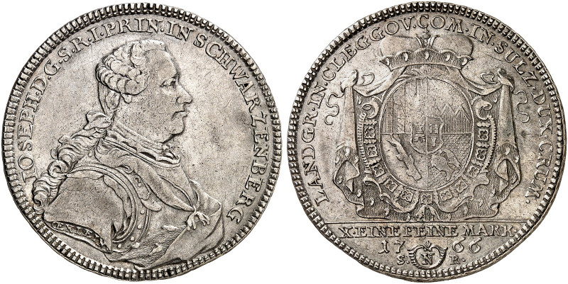 SCHWARZENBERG. - Fürstentum. Joseph Adam, 1732-1782. 
Konventionstaler 1766, Nü...