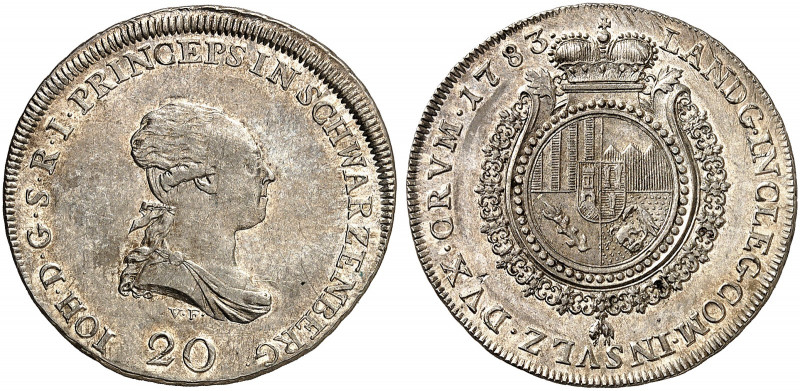 SCHWARZENBERG. - Fürstentum. Johann Nepomuk, 1782-1789. 
20 Kreuzer 1783, Wien....