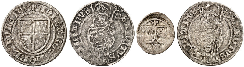 WÜRZBURG. - Bistum. Johann I. von Egloffstein, 1400-1411. 
Lot von 3 Stück: Pfe...