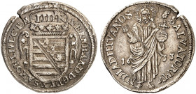 WÜRZBURG. - Bistum. Schwedisches Interregnum, 1631-1634. 
4 Kreuzer 1633, mit Titel Bernhard von Sachsen-Weimar, "Salvatorbatzen". Helm. 252, Slg. Pi...