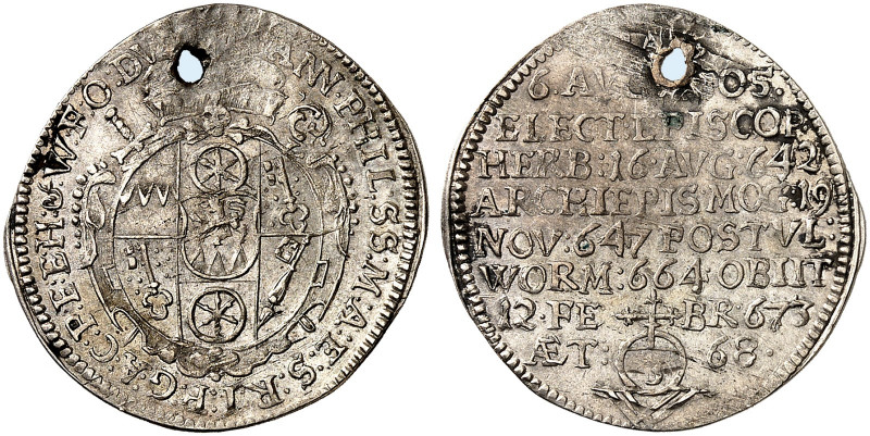 WÜRZBURG. - Bistum. Johann Philipp von Schönborn, 1642-1673. 
3 Kreuzer 1673, a...