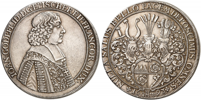 WÜRZBURG. - Bistum. Johann Gottfried II. von Guttenberg, 1684-1698. 
Taler 1693...