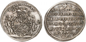 WÜRZBURG. - Bistum. Johann Philipp von Greiffenklau zu Vollraths, 1699-1719. 
3 Kreuzer 1719, auf seinen Tod. Helm. 519, Slg. Pil. 1095 vz