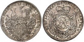 WÜRZBURG. - Bistum. Christoph Franz von Hutten, 1724-1729. 
1/2 Taler 1726. Helm. 601, Slg. Pil. 1136, schöne Patina, f. St