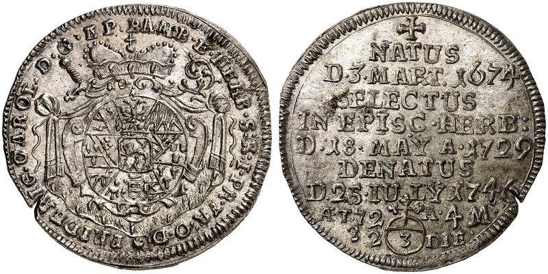 WÜRZBURG. - Bistum. Friedrich Karl von Schönborn, 1729-1746. 
3 Kreuzer 1746, a...
