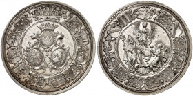 WÜRZBURG. - Bistum. Sedisvakanz 1754. 
Silbermedaille 1754 (von Oexlein, 44,1 mm). Drei Wappen in Wappenkranz / Madonna mit Kind über drei Heiligen i...
