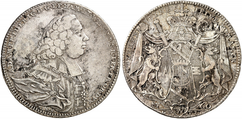 WÜRZBURG. - Bistum. Adam Friedrich von Seinsheim, 1755-1779. 
Konventionstaler ...