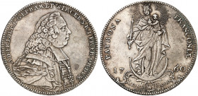 WÜRZBURG. - Bistum. Adam Friedrich von Seinsheim, 1755-1779. 
Konventions-Madonnentaler 1760. Dav. 2892, Helm. 736, Slg. Pil. 1229 winz. Hksp., ss
