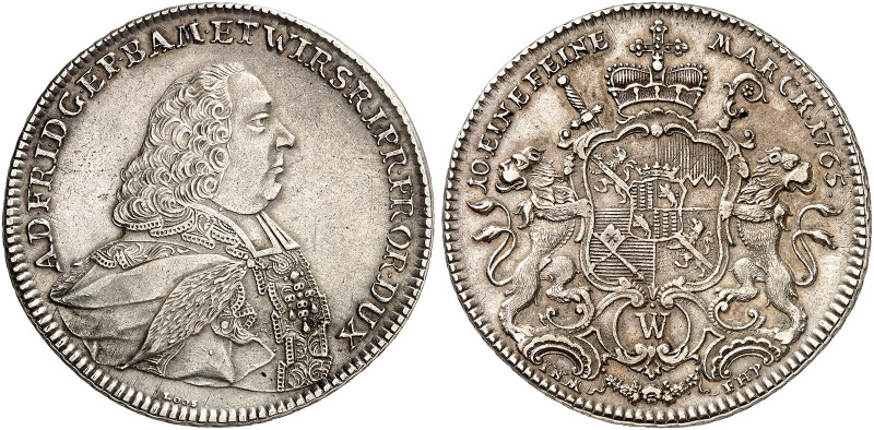 WÜRZBURG. - Bistum. Adam Friedrich von Seinsheim, 1755-1779. 
Konventionstaler ...