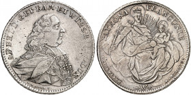WÜRZBURG. - Bistum. Adam Friedrich von Seinsheim, 1755-1779. 
Konventions-Madonnentaler 1765. Dav. 2899 C, Helm. 757, Slg. Pil. 1241 kl. Sfr., ss+