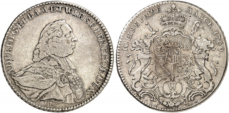 WÜRZBURG. - Bistum. Adam Friedrich von Seinsheim, 1755-1779. 
Konventionstaler ...