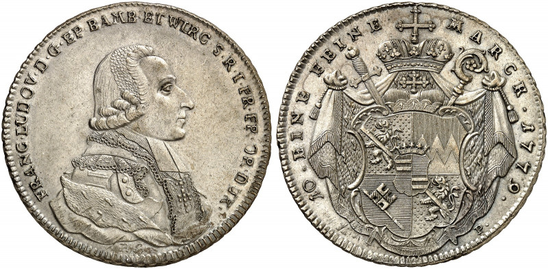 WÜRZBURG. - Bistum. Franz Ludwig von Erthal, 1779-1795. 
Konventionstaler 1779....