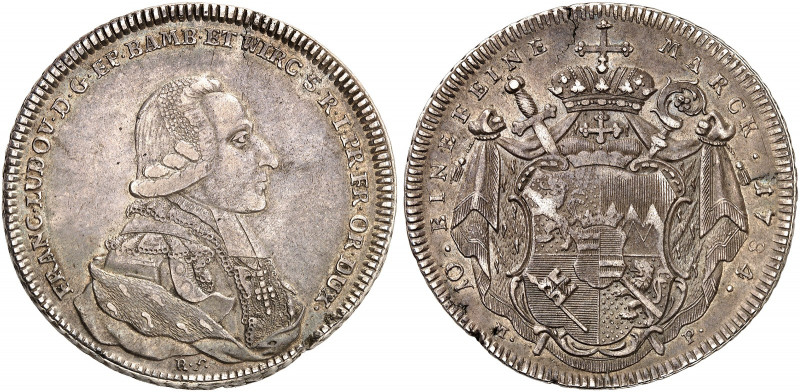WÜRZBURG. - Bistum. Franz Ludwig von Erthal, 1779-1795. 
Konventionstaler 1784 ...
