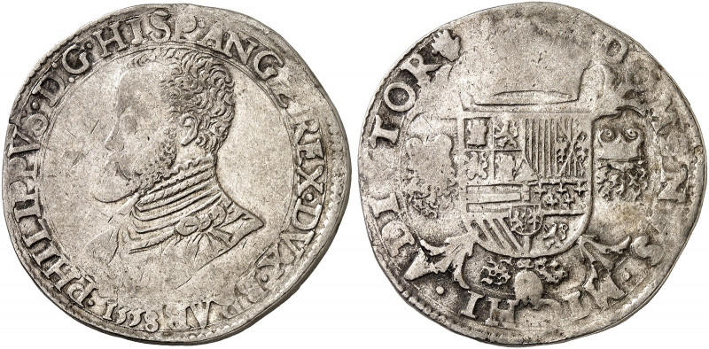 EUROPA. BELGIEN. - BRABANT. Philipp II. von Spanien, 1555-1598. 
Écu Philippe 1...