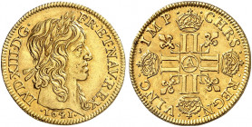 EUROPA. FRANKREICH. - Königreich. Louis XIII., 1610-1643. 
Louis d'or 1641, A - Paris. Friedb. 410, Dupl. 1298, Gad. 58 Gold f. vz
