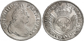 EUROPA. FRANKREICH. - Königreich. Louis XIV., 1643-1715. 
1/2 Écu aux palmes 1697, A - Paris. Dupl. 1521 A, Gad. 185 l. berieben, ss