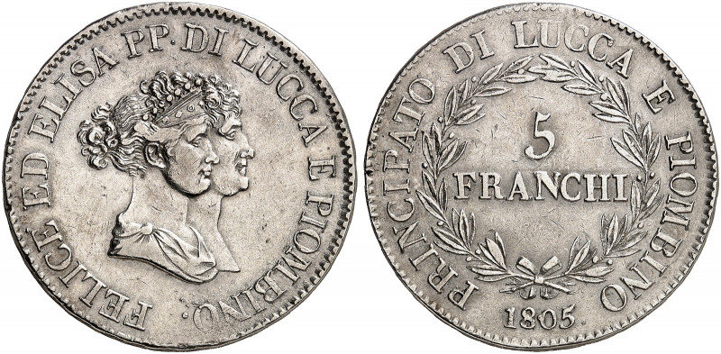 EUROPA. ITALIEN. - LUCCA. - Republik. Elisa Bonaparte und Felice Baciocchi, 1805...