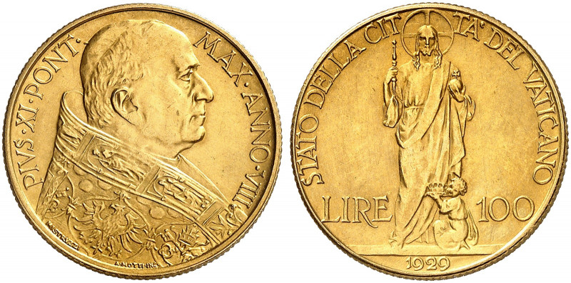 EUROPA. ITALIEN. - VATIKAN. Pius XI., 1922-1939 
100 Lire 1929, ANNO VIII, Rom....