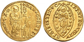 EUROPA. ITALIEN. - VENEDIG. Giovanni Corner II., 1709-1722 
Zecchino o. J. Friedb. 1372, Gamb. 1256 Gold vz