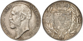 EUROPA. LIECHTENSTEIN. Johann II., 1858-1929. 
5 Kronen 1904, Wien. Dav. 216, Divo 94, HMZ 2-1376c kl. Kr., ss+
