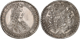 OLMÜTZ. - Bistum. Karl III., Herzog von Lothringen, 1695-1710. 
Taler 1705, Kremsier. Dav. 1209, L.-M. 352 winz. Sfr., f. vz