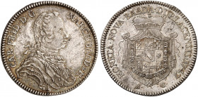 BADEN - DURLACH. Karl Friedrich, 1738-1811. 
Gulden / 1/2 Taler 1747. Wiel. 680 kl. Kr., vz+