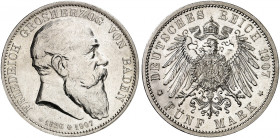 BADEN. Friedrich I., 1852-1907. J. 37, EPA 5/10 
Ein zweites Exemplar. kl. Kr., f. St