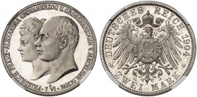 MECKLENBURG - SCHWERIN. Friedrich Franz II., 1842-1883. J. 86, EPA 2/29 
Ein drittes Exemplar . Prachtexemplar ! NGC PF 64+ ULTRA CAMEO, PP