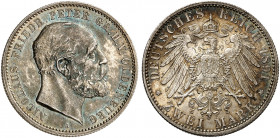 OLDENBURG. Nicolaus Friedrich Peter, 1853-1900. J. 93, EPA 2/ 32 
Ein zweites Exemplar. schöne Patina, winz. Kr., f. St