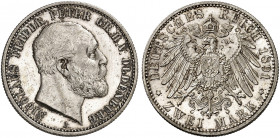 OLDENBURG. Nicolaus Friedrich Peter, 1853-1900. J. 93, EPA 2/ 32 
Ein drittes Exemplar. schöne Patina, winz. Kr., f. St