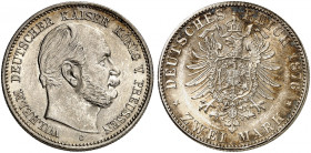 PREUSSEN. Wilhelm I., 1861-1888. J. 96 C, EPA 2/36 
2 Mark 1876 C. vz+