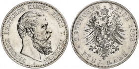 PREUSSEN. Friedrich III., 1888. J. 99, EPA 5/34 
5 Mark 1888. vz