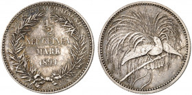 DEUTSCH - NEU - GUINEA. J. N 704, EPA DNG 4 
1/2 Mark 1894 A. schöne Patina, vz