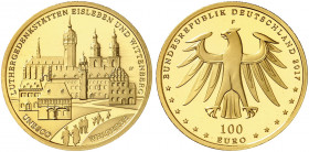 GEDENKMÜNZEN. J. 621 
100 Euro 2017 F, wie vorher. Gold in Originalverpackung mit Zertifikat, St