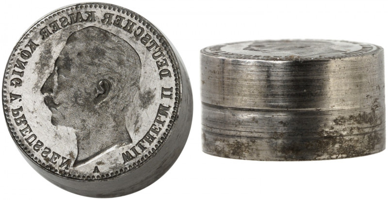 Matrizen aus Eisen für Reichsgoldmünzen. zu J. 249, 251 
Prägestempel der Kopfs...