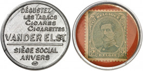 AUSLAND. BELGIEN. Antwerpen. Van der Elst 
Aluminium, 5 Centimes, MUG rot. Menzel - , Slg. Noir 685 vz